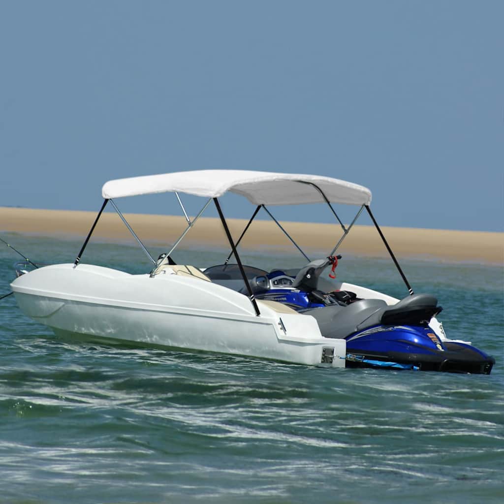 92359 vidaXL 3 Bow Bimini Top White 183x140x137 cm