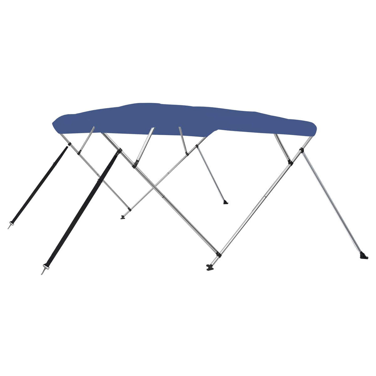 92370 vidaXL 4 Bow Bimini Top Blue 243x180x137 cm