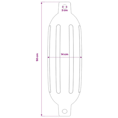 Boat bumpers 3.45 kg 51 x 14 cm Blue PVC