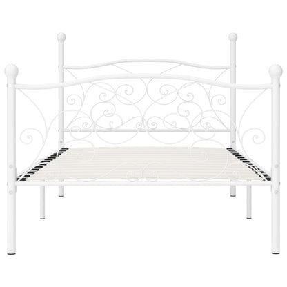 Bed Frame | White | Metal, Plywood | Single |  Modern  | Bed Frame