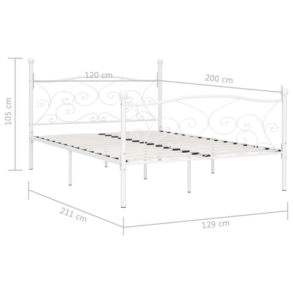 Bed Frame | White | Metal, plywood | Double | Tough | Bed Frame