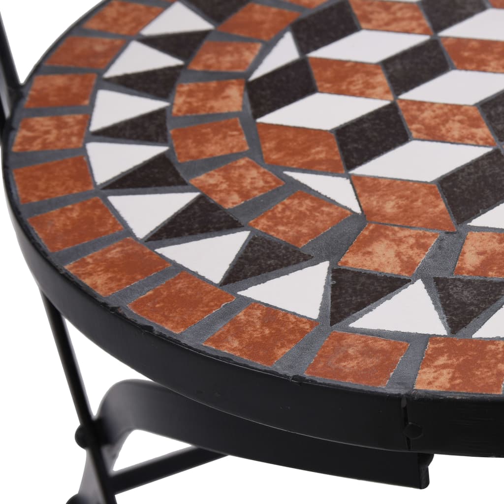 Mosaic Bistro Set | Terracotta | Powder-coated iron, ceramic tile