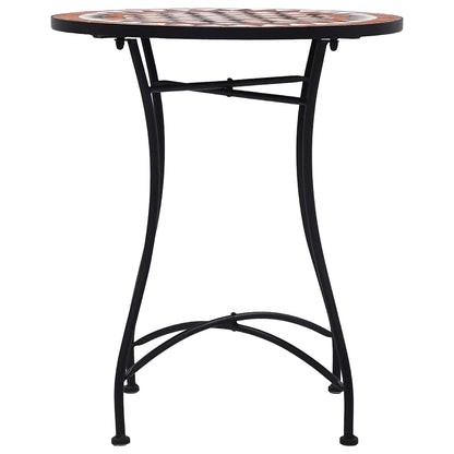 3 Piece Mosaic Bistro Set Ceramic Tile Terracotta