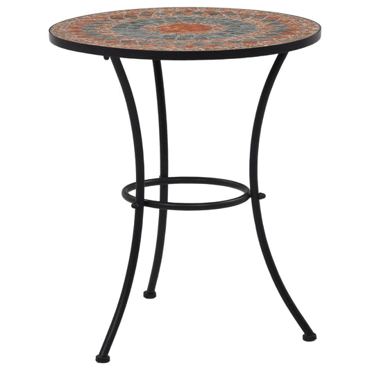 Mosaic Bistro Set | Terracotta, Grey, Orange
