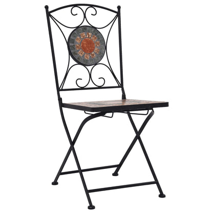 Mosaic Bistro Set | Terracotta, Grey, Orange