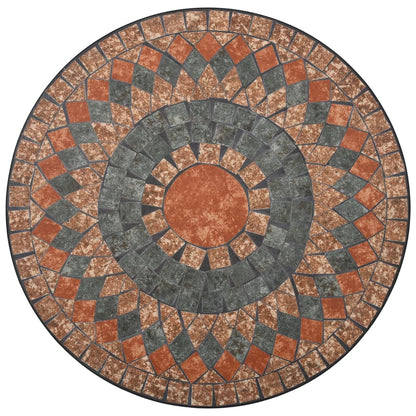 Mosaic Bistro Set | Terracotta, Grey, Orange