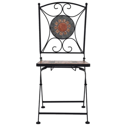 Mosaic Bistro Set | Terracotta, Grey, Orange