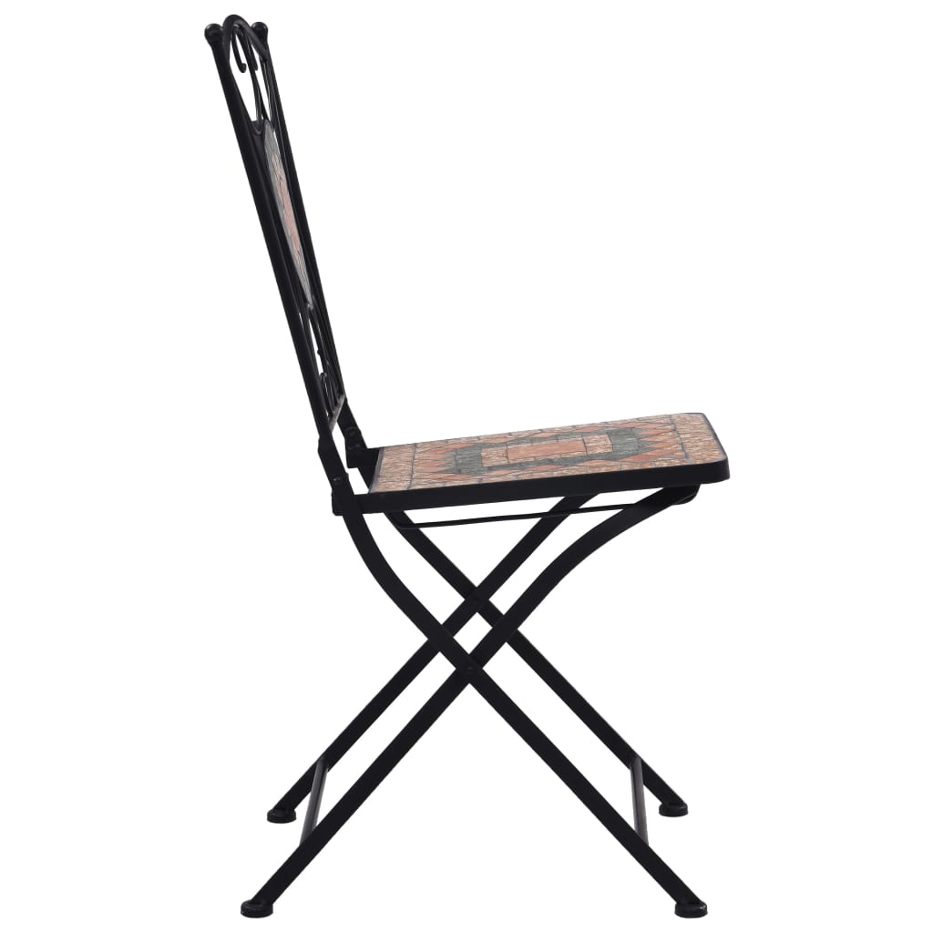 Mosaic Bistro Set | Terracotta, Grey, Orange