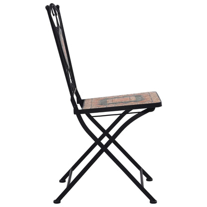 Mosaic Bistro Set | Terracotta, Grey, Orange