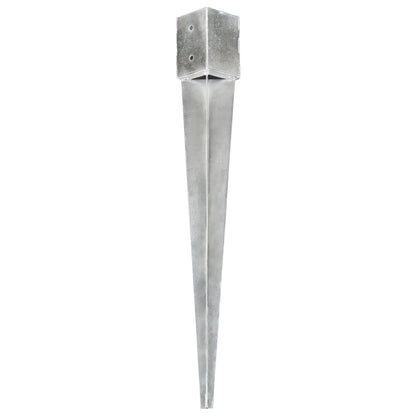 Ground Spikes 12 pcs Silver 10x10x91 cm Galvanised Steel