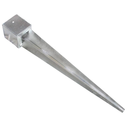 Ground Spikes 6 pcs Silver 12x12x89 cm Galvanised Steel