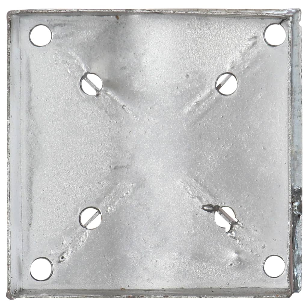 Ground Spikes 6 pcs Silver 14x14x91 cm Galvanised Steel