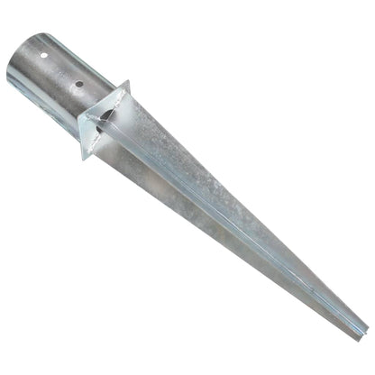 Ground Spikes 6 pcs Silver 8x61 cm Galvanised Steel