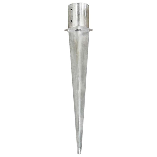 145434 vidaXL Ground Spikes 6 pcs Silver 12x91 cm Galvanised Steel