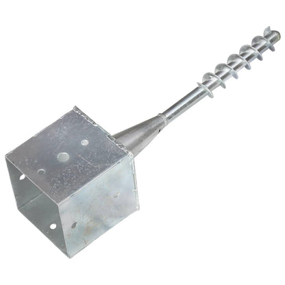 Ground Spikes 6 pcs Silver 14x14x58 cm Galvanised Steel
