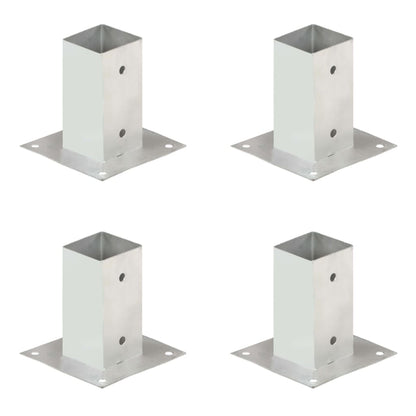 Post Anchors 4 pcs Galvanised Metal 71 mm