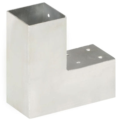 Post Connectors 4 pcs L Shape Galvanised Metal 71x71 mm