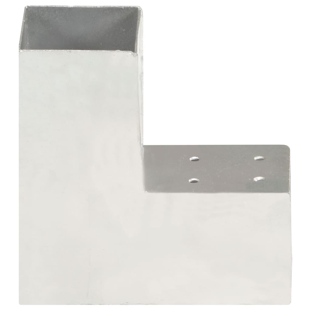 Post Connector L Shape Galvanised Metal 81x81 mm