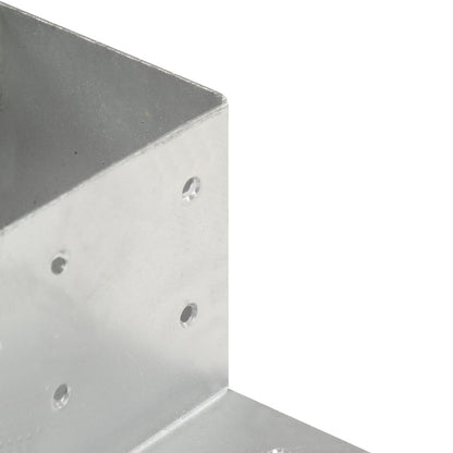 Post Connectors 4 pcs L Shape Galvanised Metal 81x81 mm