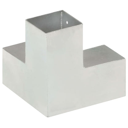 Post Connectors 4 pcs Y Shape Galvanised Metal 81x81 mm
