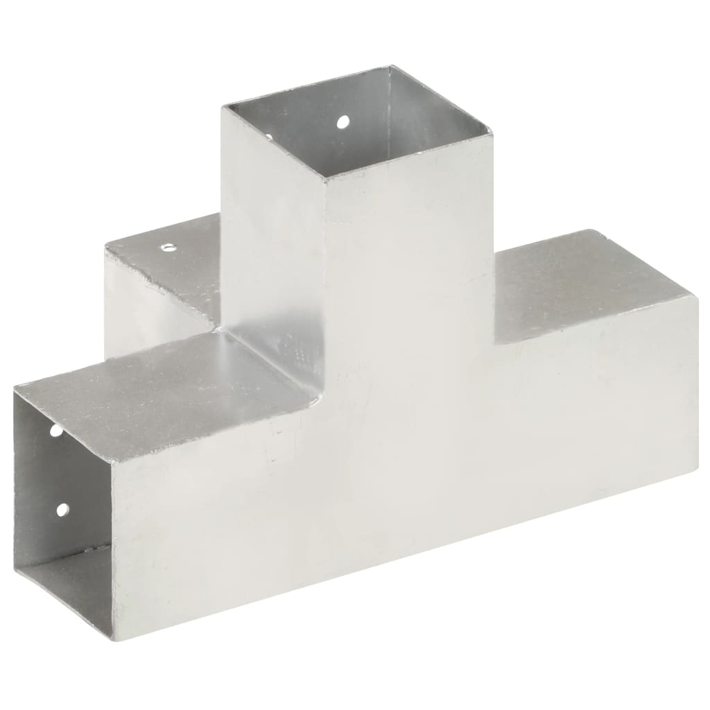Post Connectors 4 pcs X Shape Galvanised Metal 81x81 mm