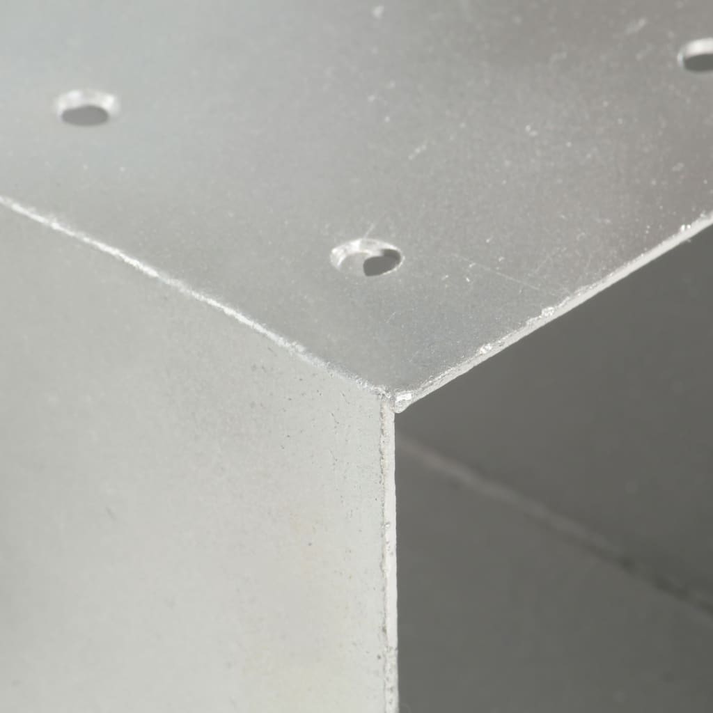 Post Connectors 4 pcs X Shape Galvanised Metal 81x81 mm