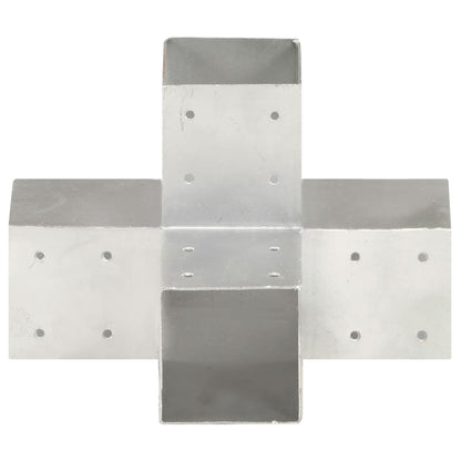 Post Connector X Shape Galvanised Metal 91x91 mm