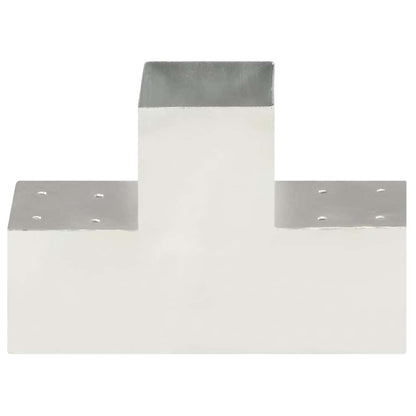 Post Connectors 4 pcs T Shape Galvanised Metal 101x101 mm