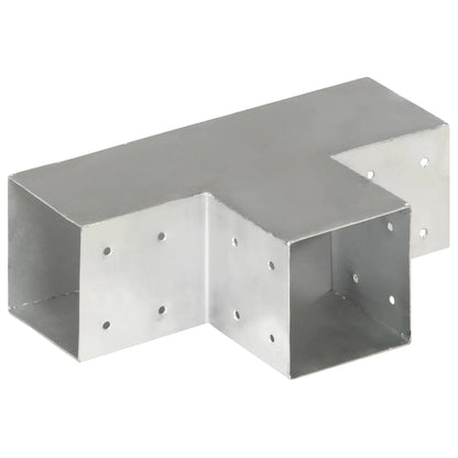 Post Connectors 4 pcs T Shape Galvanised Metal 101x101 mm