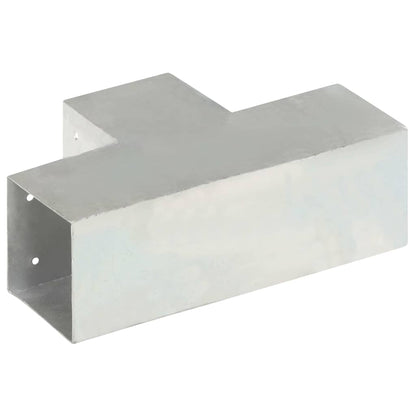 Post Connectors 4 pcs T Shape Galvanised Metal 101x101 mm