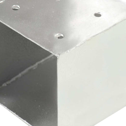 Post Connectors 4 pcs T Shape Galvanised Metal 101x101 mm