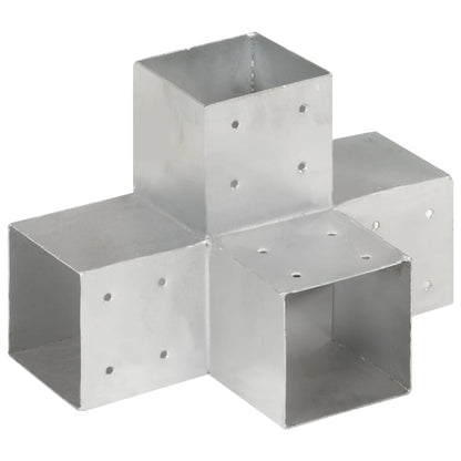 Post Connector X Shape Galvanised Metal 101x101 mm