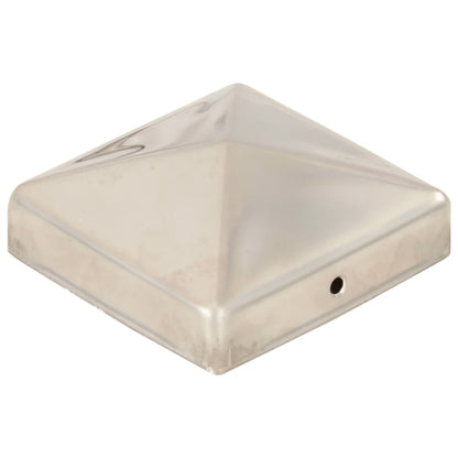 Pyramid Fence Post Caps 6 pcs Stainless Steel 81x81 mm