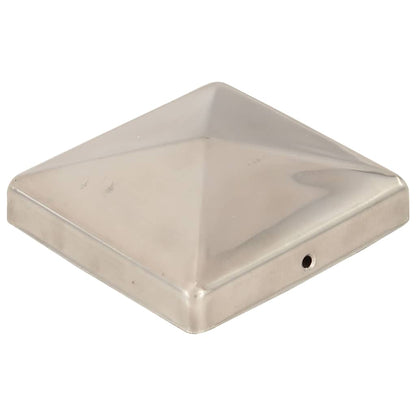 Pyramid Fence Post Caps 6 pcs Stainless Steel 101x101 mm