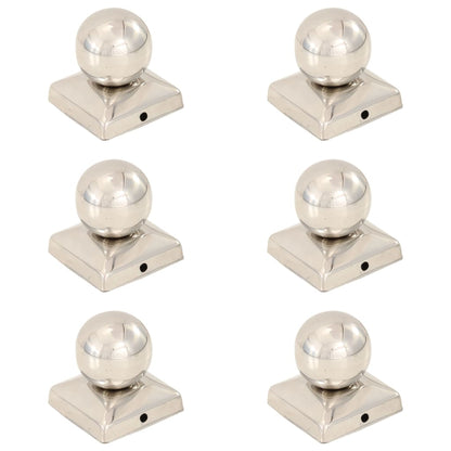 Post Caps 6 pcs Globe Final Stainless Steel 71x71 mm