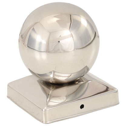 Post Caps 6 pcs Globe Final Stainless Steel 81x81 mm
