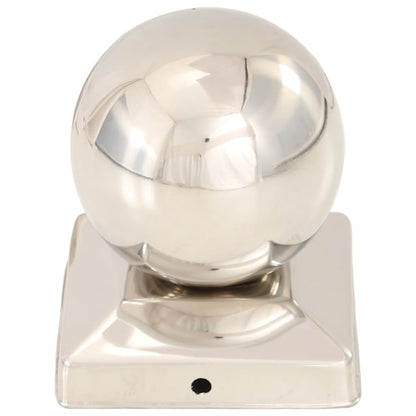 Post Caps 6 pcs Globe Final Stainless Steel 81x81 mm