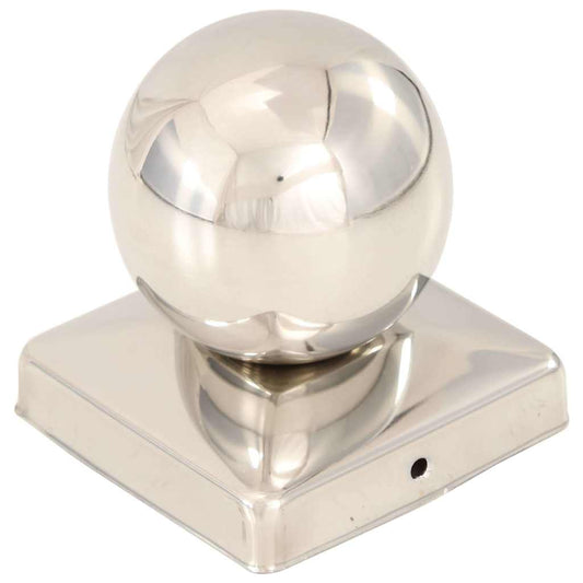 145496 vidaXL Post Caps 6 pcs Globe Final Stainless Steel 101x101 mm