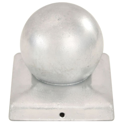 Post Caps 6 pcs Globe Final Galvanised Metal 101x101 mm