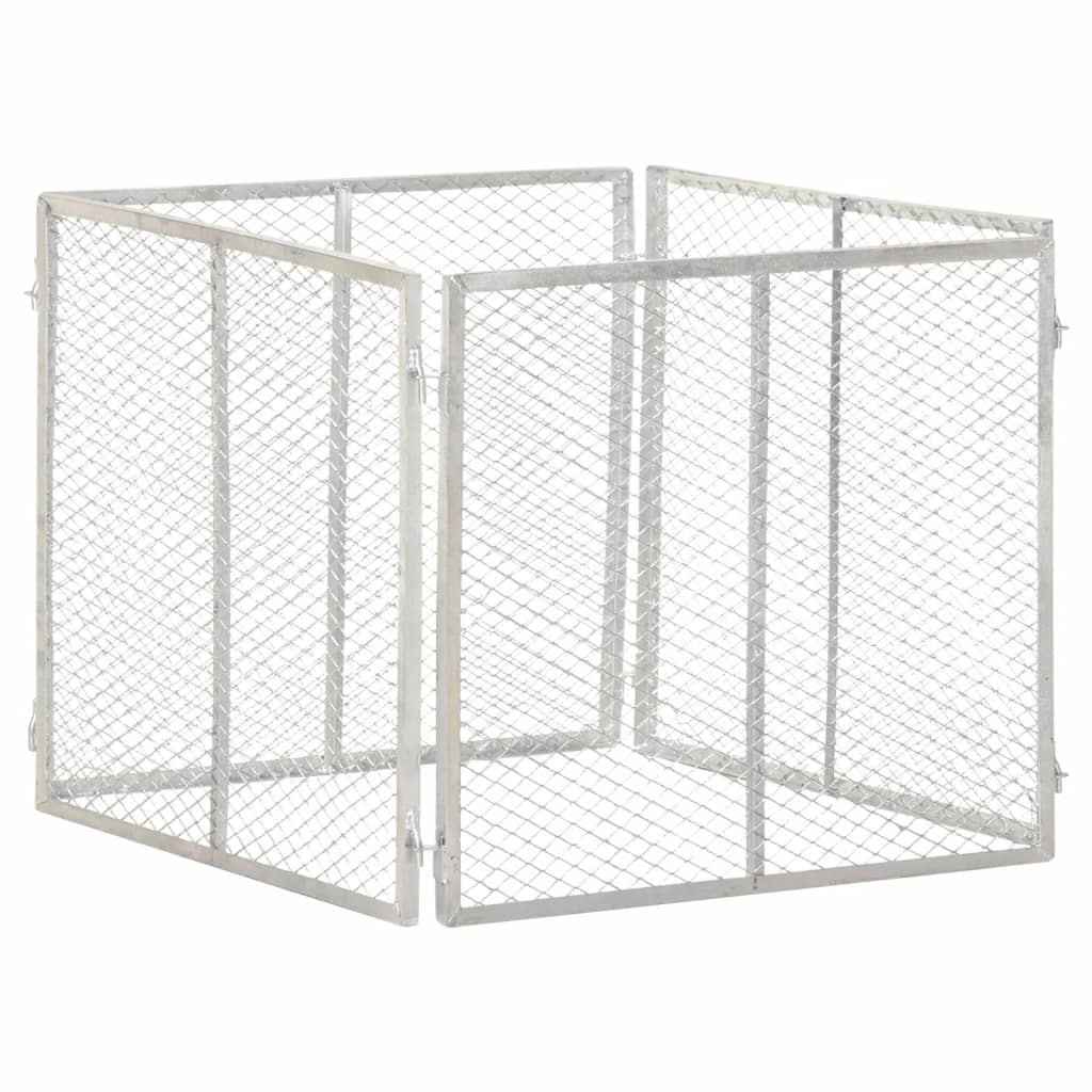 Garden Composter 85x85x70 cm Galvanised Iron