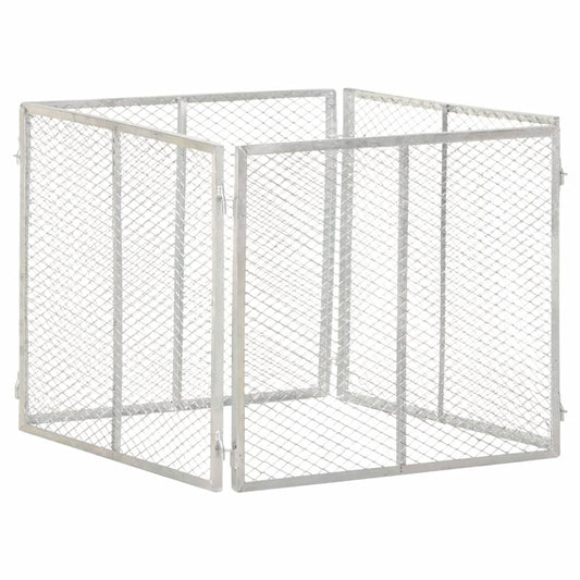 Garden Composter 85x85x70 cm Galvanised Iron