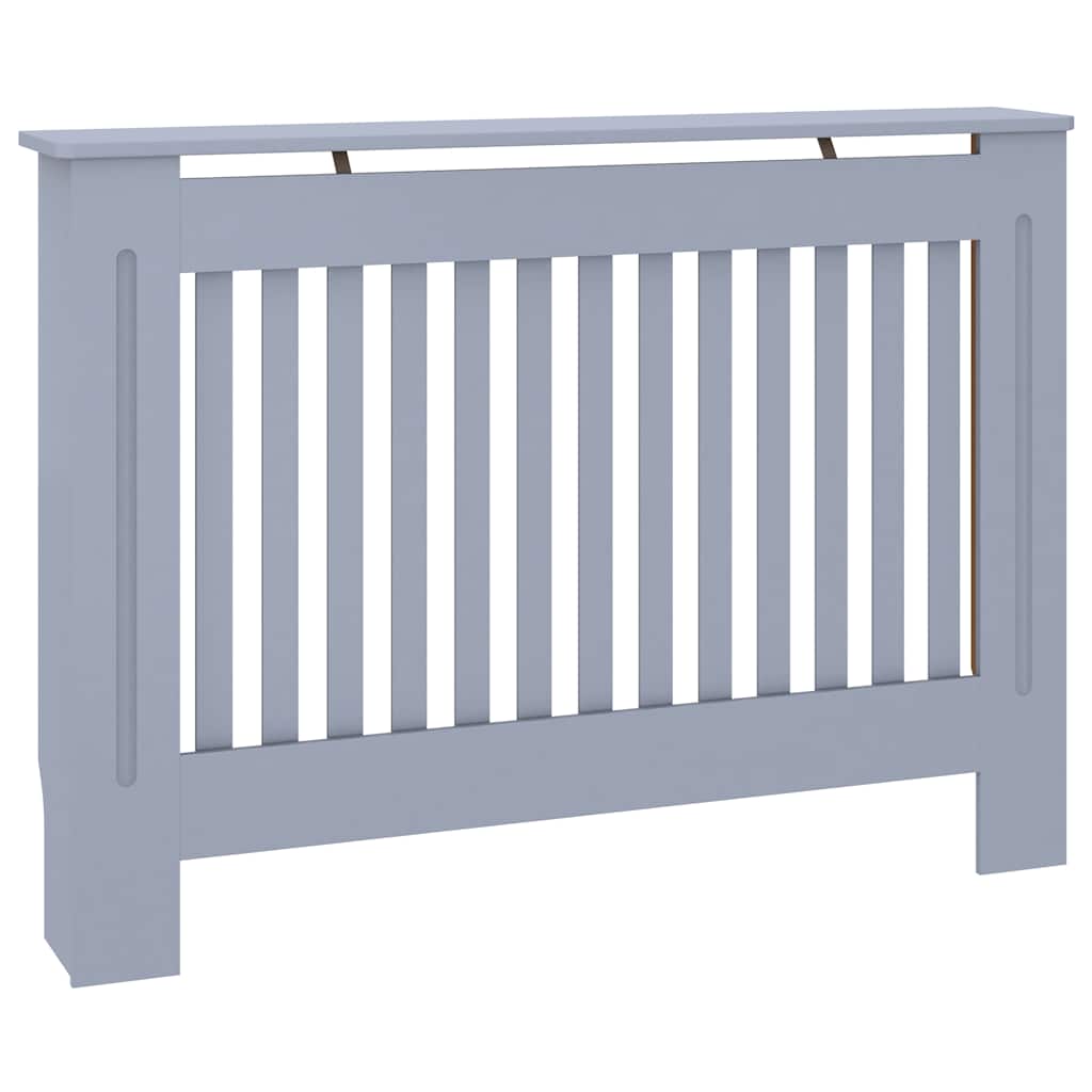 Radiator Cover Grey 112x19x81.5 cm Engineered Wood