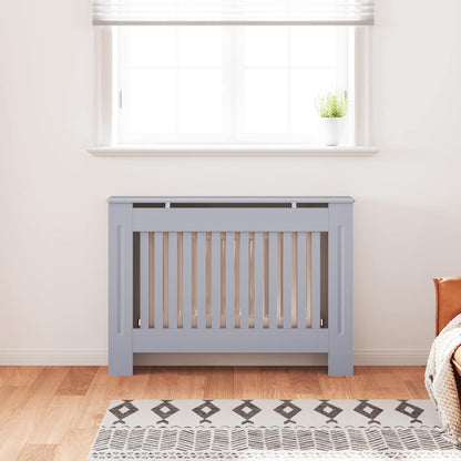 Radiator Cover Grey 112x19x81.5 cm Engineered Wood