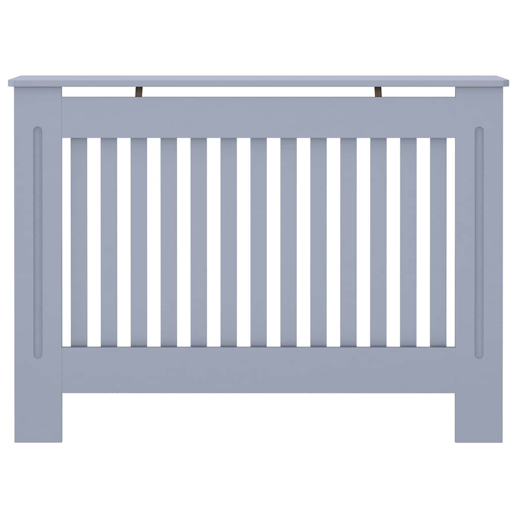 Radiator Cover Grey 112x19x81.5 cm Engineered Wood