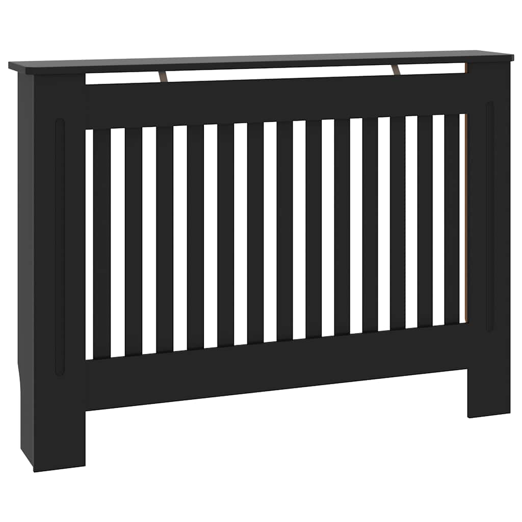 Radiator Cover Black 112x19x81.5 cm Engineered Wood
