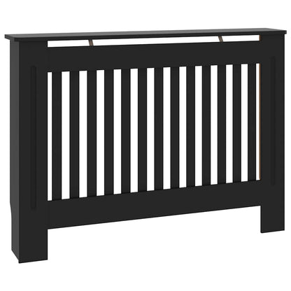 Radiator Cover Black 112x19x81.5 cm Engineered Wood