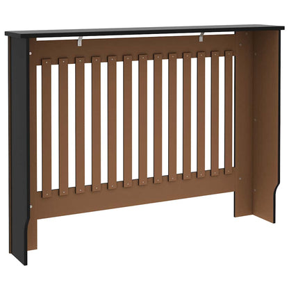 Radiator Cover Black 112x19x81.5 cm Engineered Wood