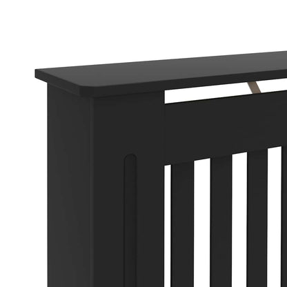 Radiator Cover Black 112x19x81.5 cm Engineered Wood