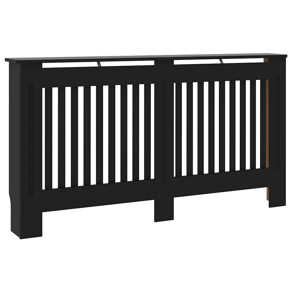 Radiator Cover Black 152x19x81.5 cm Engineered Wood