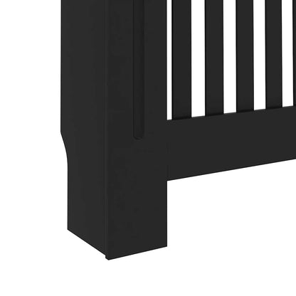 Radiator Cover Black 152x19x81.5 cm Engineered Wood